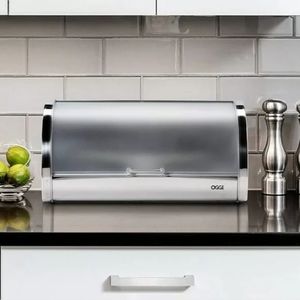Oggi Stainless Steel Roll Top Bread Box